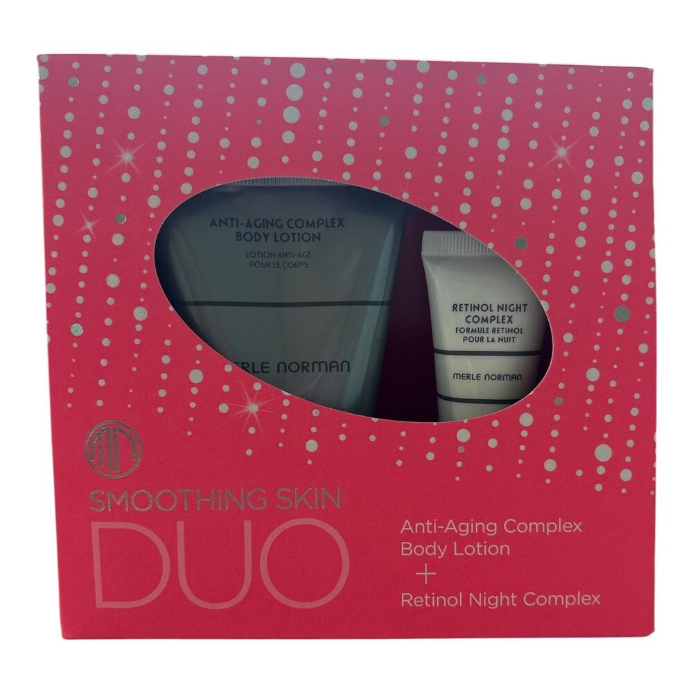 Merle Norman Smoothing Skin Duo Anti-Aging Complex Body Lotion Retinol Night Set - Picture 2 of 8